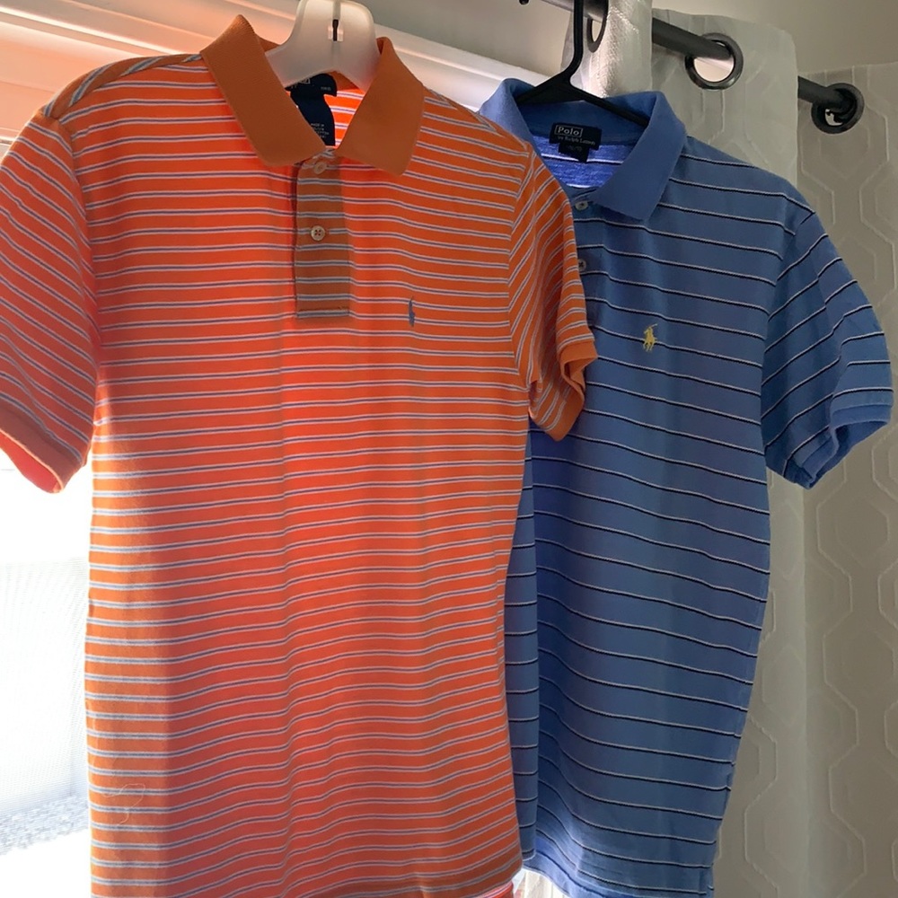 Boys POLO Ralph Lauren Set of 2 cotton polo shirts Sz M, L